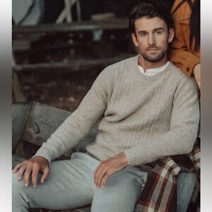 NWOT The Normal Brand Wool Blend Cable Knit Crew Neck Sweater  XL